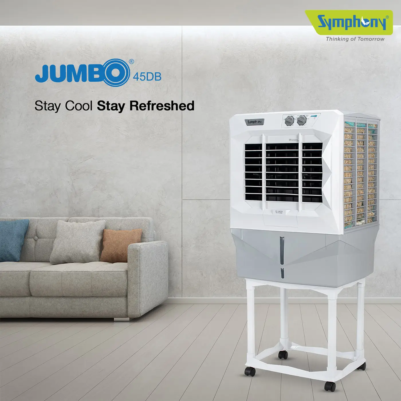 Jumbo 45DB (Double Blower) Desert Air Cooler 41-litres