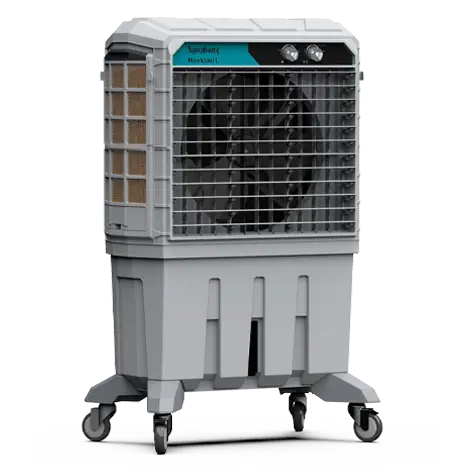 Large space commercial cooler with 3-side high efficiency honeycomb cooling pads