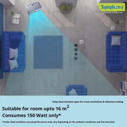 HiFlo 27 Air Cooler (27-litres) for Rooms with Powerful Air Throw