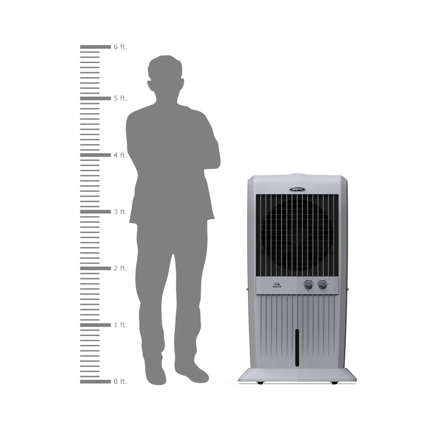 Desert Tower Air Cooler with 3-side honeycomb cooling pad for superior cooling performance