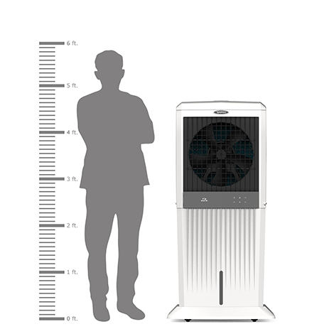 Portable tower air coolers for easy mobility