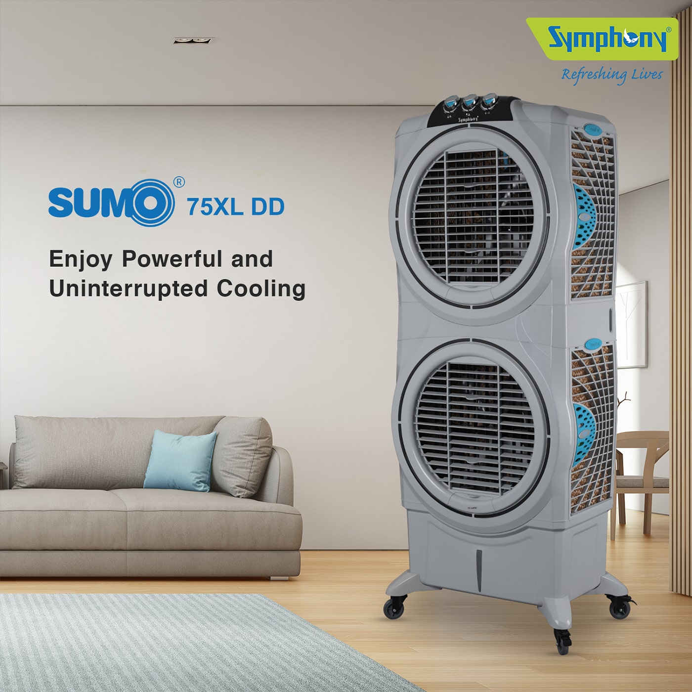 Sumo 75 XL Desert Air Cooler Double Decker Symphony
