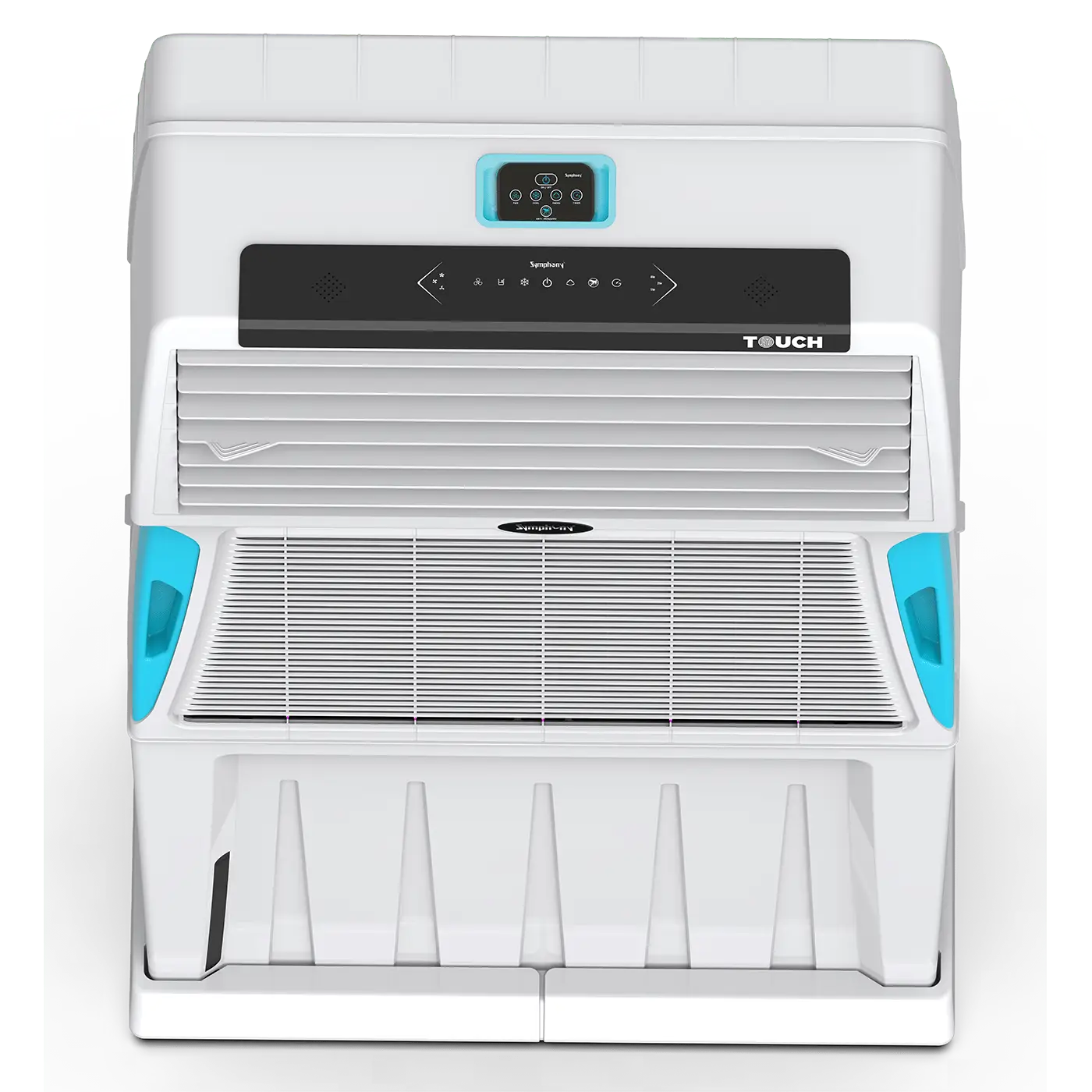 Digital touchscreen with voice assist for easy operation air cooler