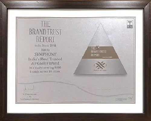 Symphony was recognized as ‘India’s Most Trusted Air Cooler Brand’ by The Brand Trust Report. Symphony was recognized as ‘India’s Most Trusted Air Cooler Brand’ by The Brand Trust Report.