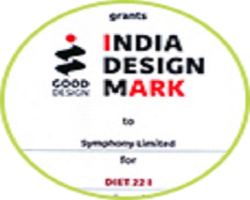 Symphony Limited won India Design Mark for the best design of its Diet 22i air cooler.