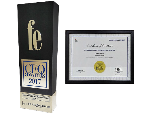 Symphony was ranked #1 in the Small Enterprises-Manufacturing category at the Financial Express CFO Awards.