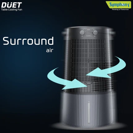 Duet Powerful Personal Table Cooling Fan for Kitchen
