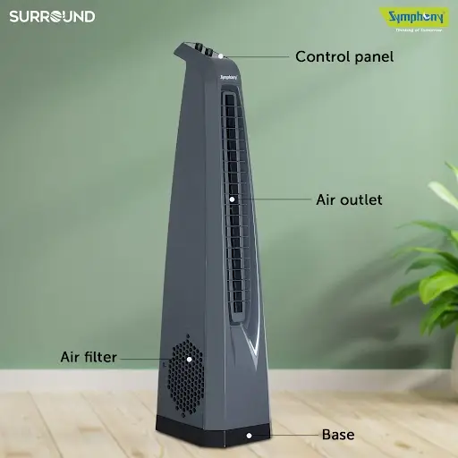 Tower Fan - Surround (Grey) Bladeless Cooling Fan