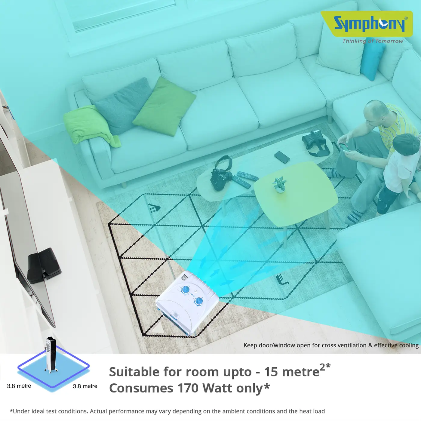 Diet 35T Tower Room Air Cooler 35-litres