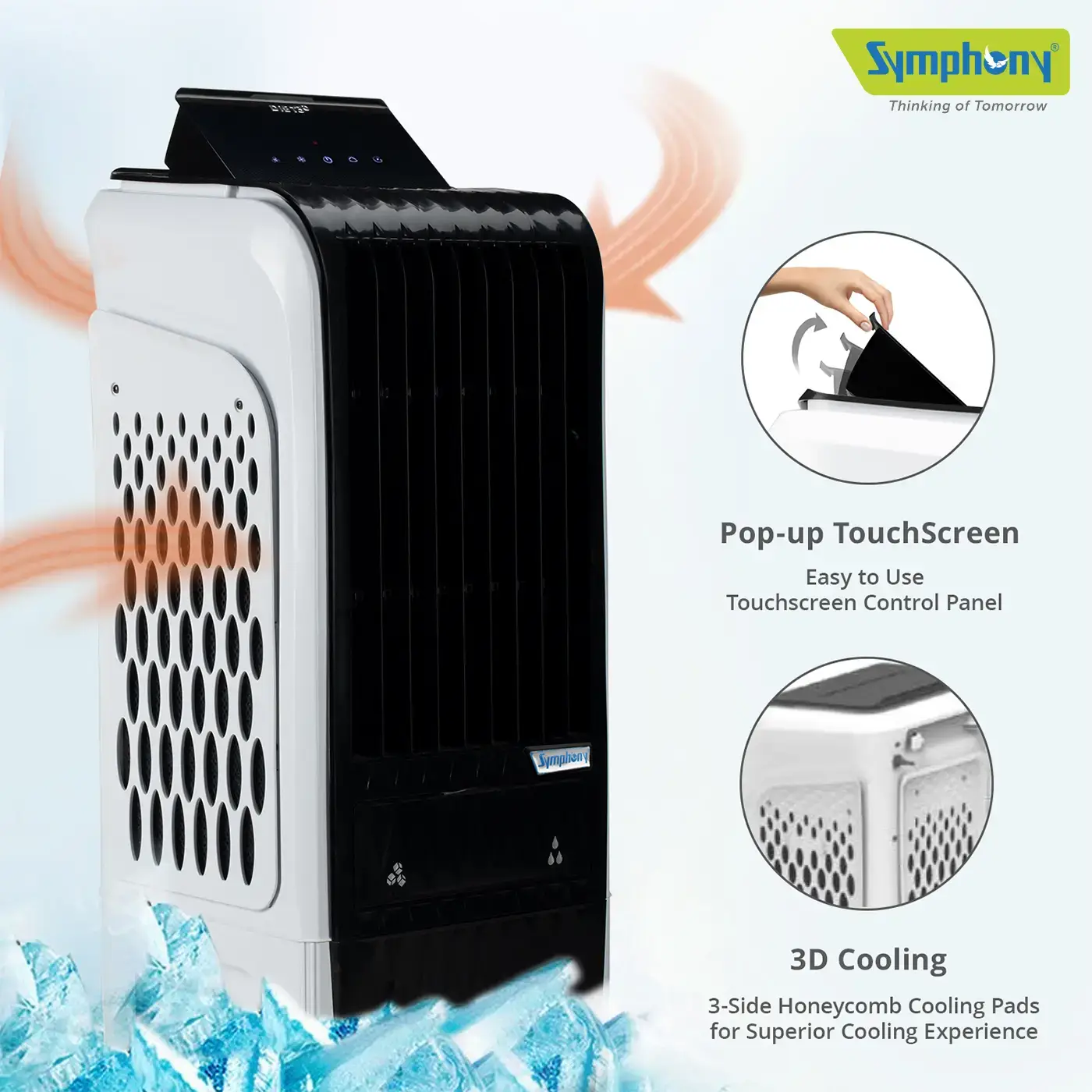 Diet 3D 40i Tower Air Cooler 40-litres with Magnetic Remote