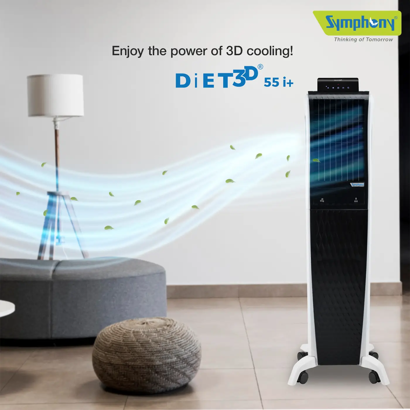 Tower Room Air Cooler Diet 3D 55i+ (55-litres)