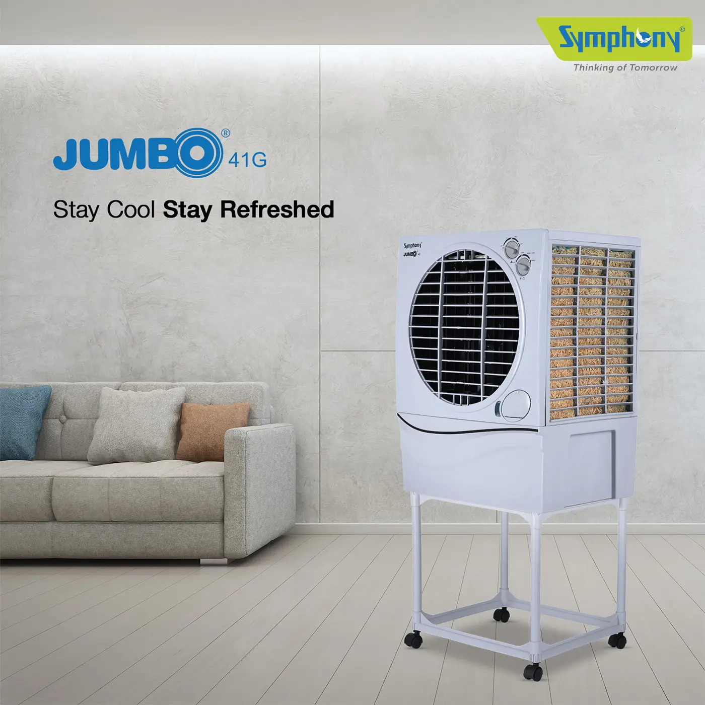 Jumbo 41L Room Air Cooler with Trolley