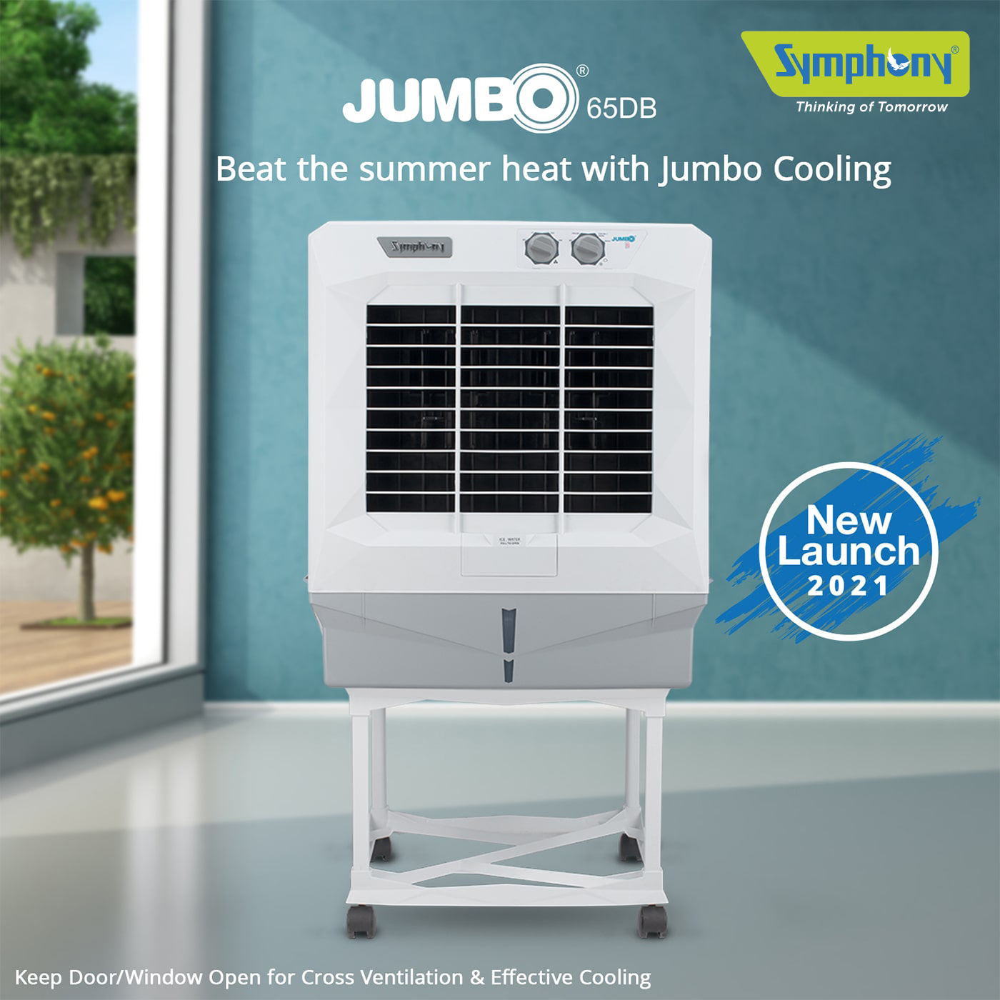 Jumbo 65 DB Desert Air Cooler (61-litres) for 300 Sqft.