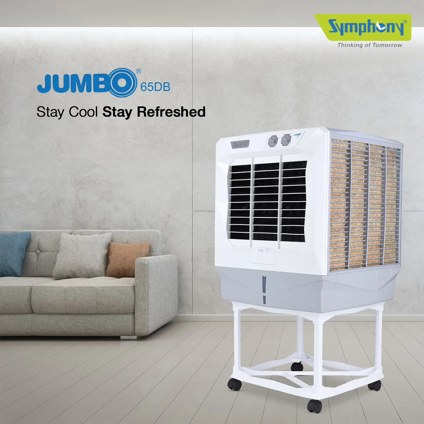 Jumbo 65 DB Desert Air Cooler (61-litres) for 300 Sqft.