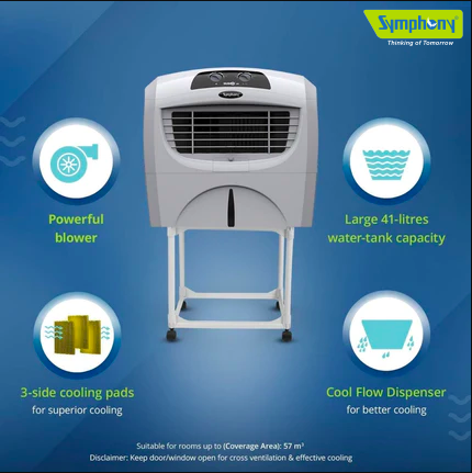 Portable Room Air Cooler Sumo Jr. (45-litres) with Trolley