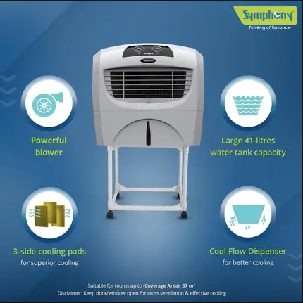 Portable Room Air Cooler Sumo Jr. (45-litres) with Trolley