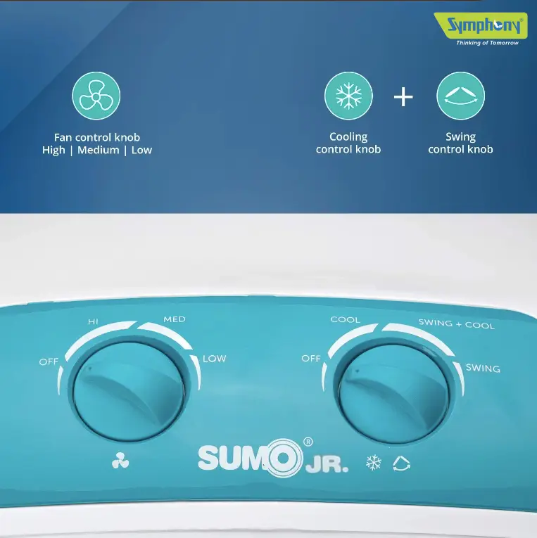 Portable Room Air Cooler Sumo Jr. (45-litres) with Trolley