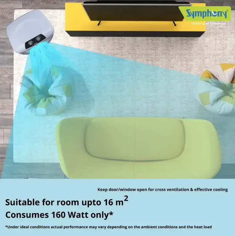 Portable Room Air Cooler Sumo Jr. (45-litres) with Trolley