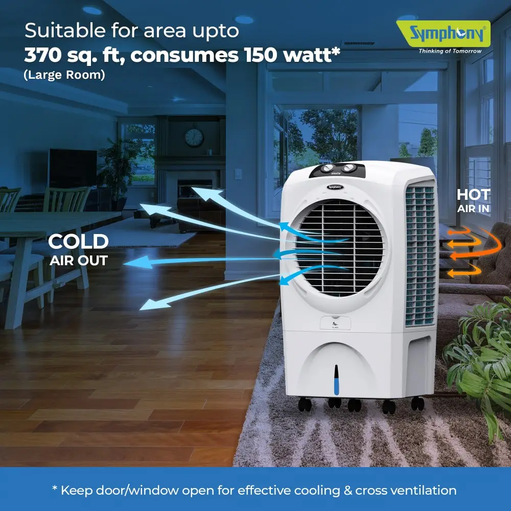 Desert Air Cooler Siesta 70 XL with Powerful Fan (70-litres)