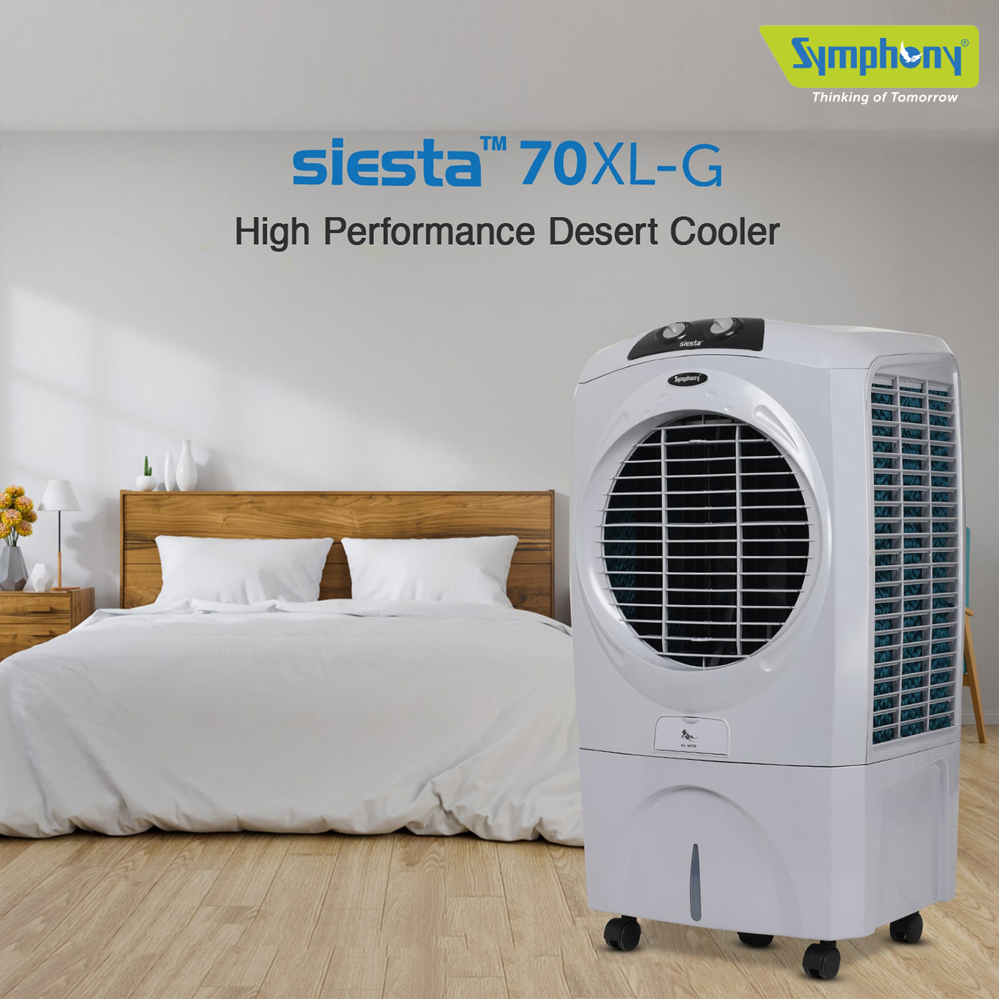 Desert Air Cooler Siesta 70 XL with Powerful Fan (70-litres)
