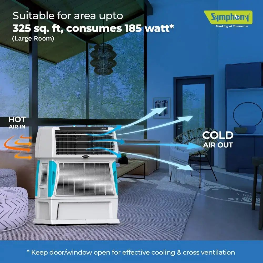 Desert Air Cooler Touch 55 with Double Blower (55 Litres)