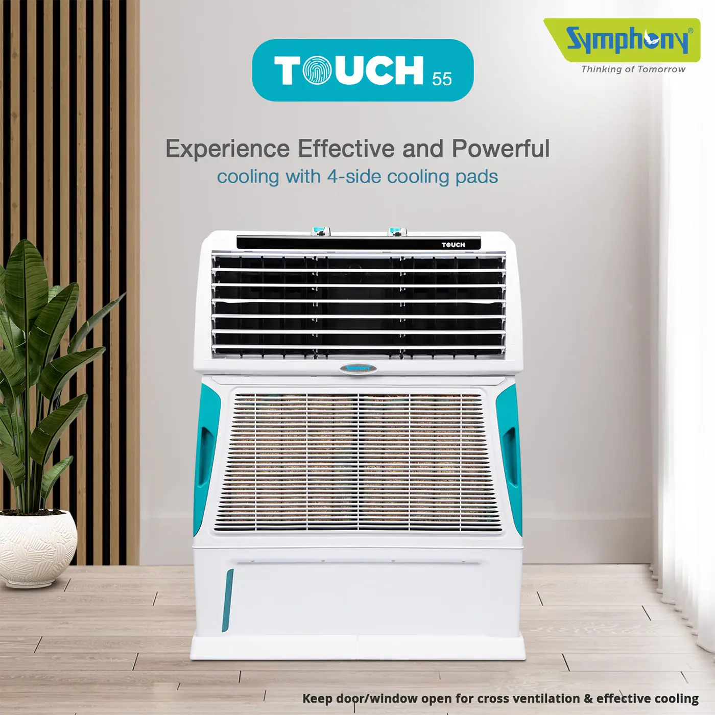 Desert Air Cooler Touch 55 with Double Blower (55 Litres)