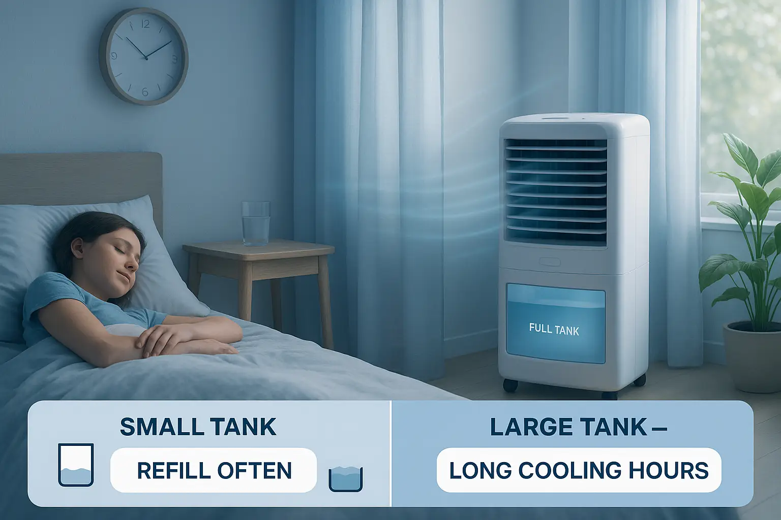 benefit of air cooler with larger water tank