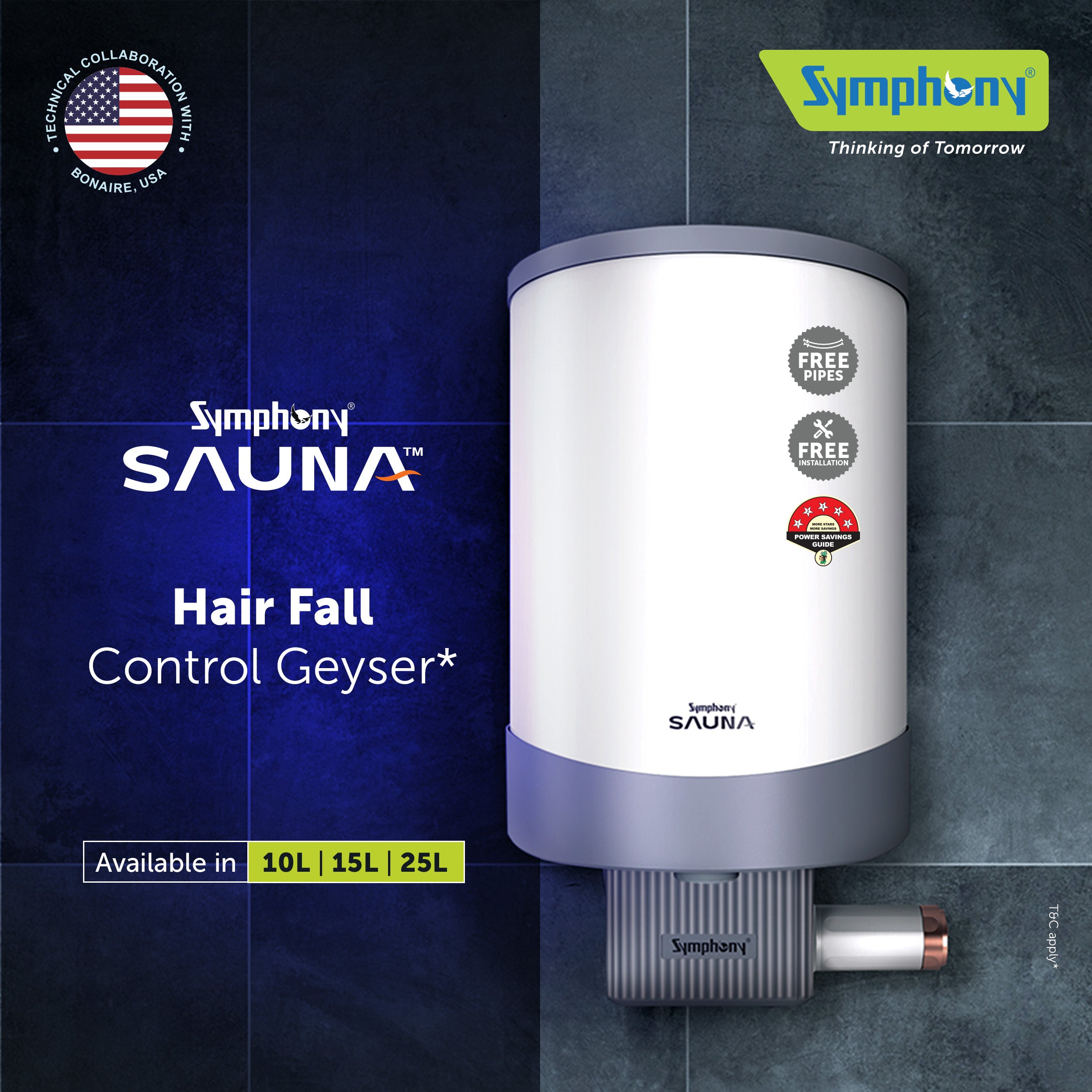 SAUNA Hair Fall Control Storage Geyser