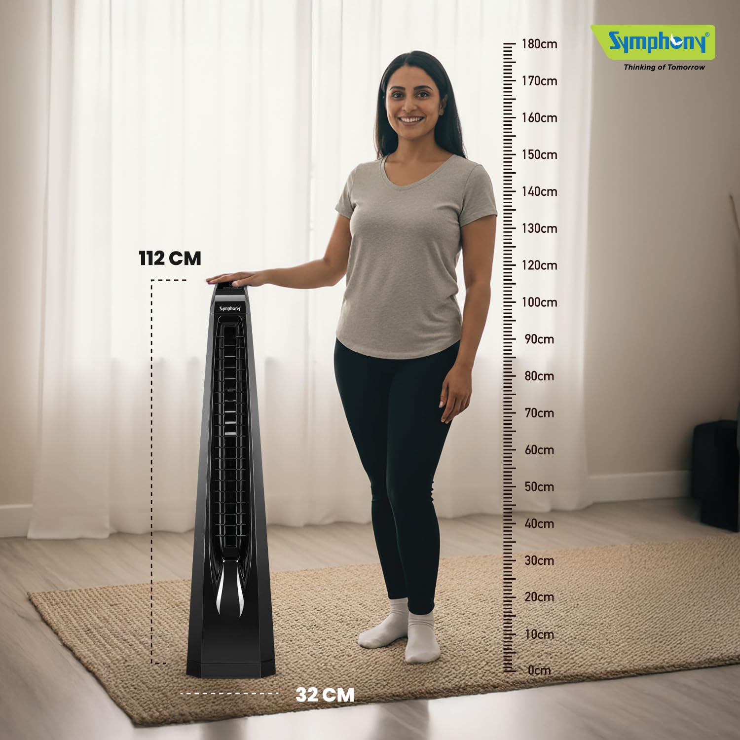 Symphony Surround B BLDC Bladeless Tower Fan For Room
