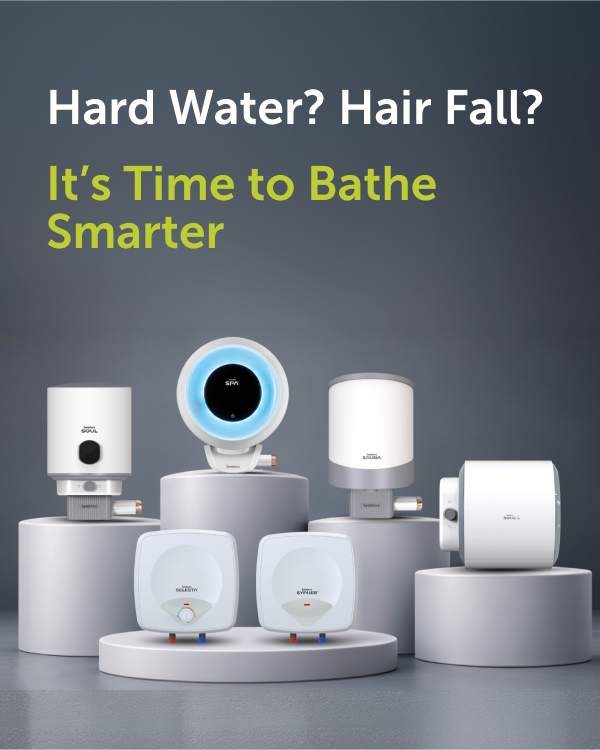 Symphony Storage Geyser Smart Bath for Hair Fall Control